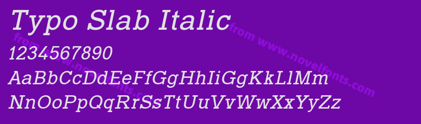 Typo Slab ItalicPreview