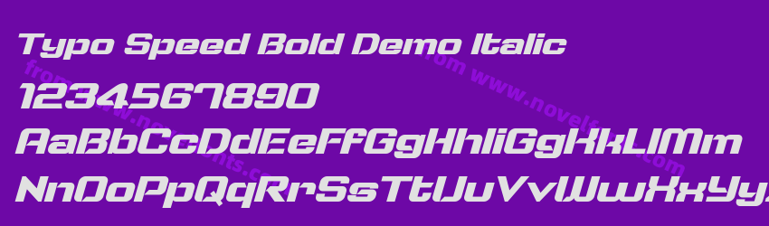 Typo Speed Bold Demo ItalicPreview