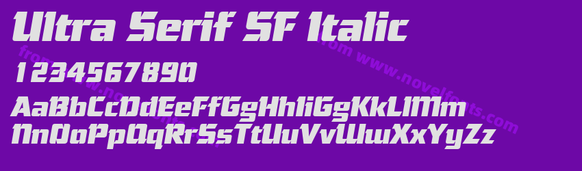 Ultra Serif SF ItalicPreview