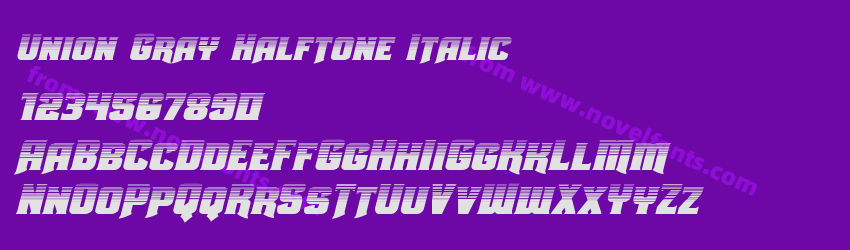 Union Gray Halftone ItalicPreview