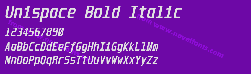 Unispace Bold ItalicPreview