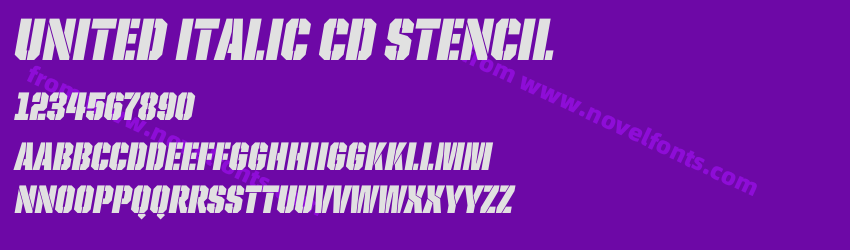 United Italic Cd StencilPreview