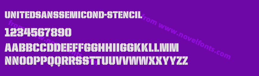 United Sans Semi Cond StencilPreview