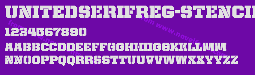 United Serif Reg StencilPreview