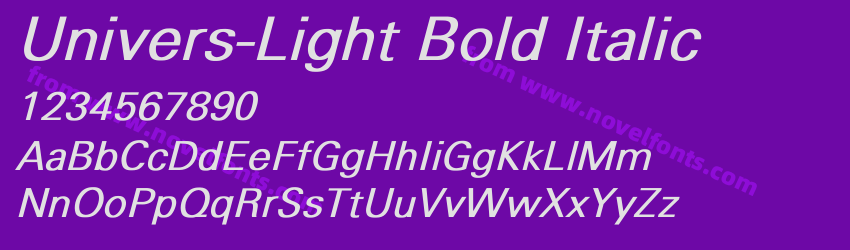 Univers-Light Bold ItalicPreview