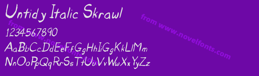 Untidy Italic SkrawlPreview