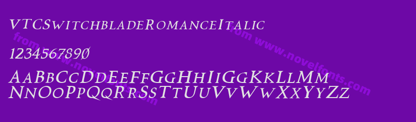 VTC Switchblade Romance ItalicPreview