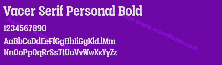 Vacer Serif Personal BoldPreview