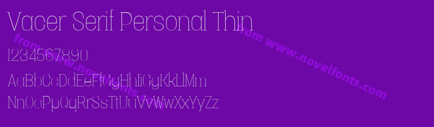 Vacer Serif Personal ThinPreview