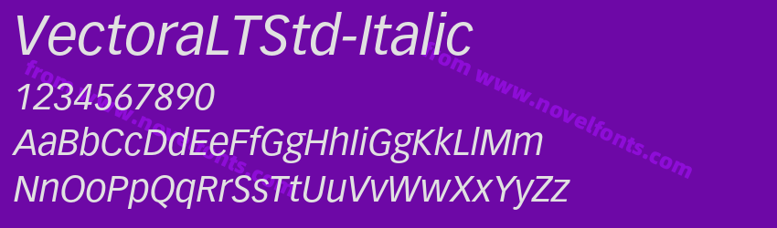 VectoraLTStd-ItalicPreview