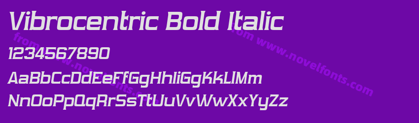 Vibrocentric Bold ItalicPreview