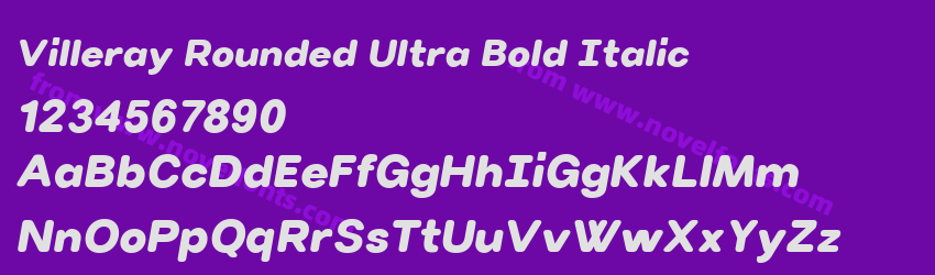 Villeray Rounded Ultra Bold ItalicPreview