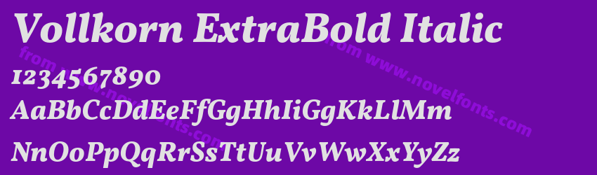 Vollkorn ExtraBold ItalicPreview