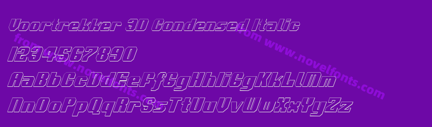 Voortrekker 3D Condensed ItalicPreview