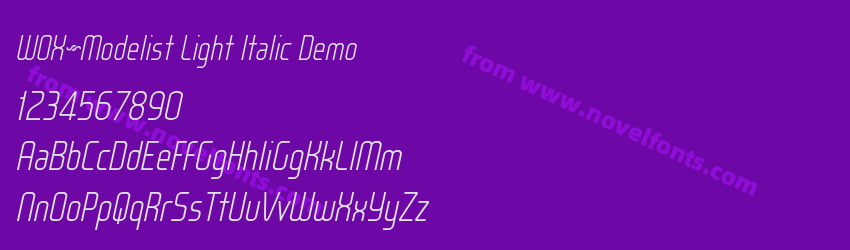 WOX~Modelist Light Italic DemoPreview