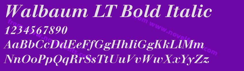 Walbaum LT Bold ItalicPreview