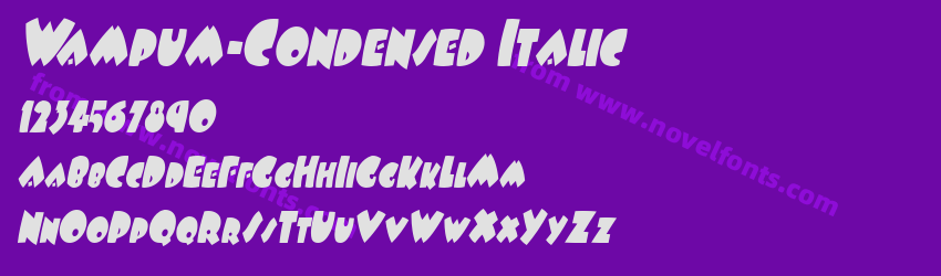 Wampum-Condensed ItalicPreview