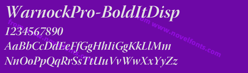 Warnock Pro Bold It DispPreview