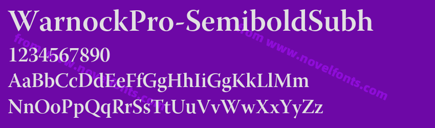 Warnock Pro Semibold SubhPreview