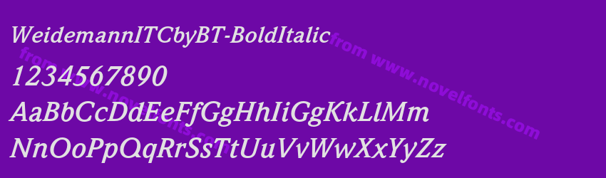 WeidemannITCbyBT-BoldItalicPreview