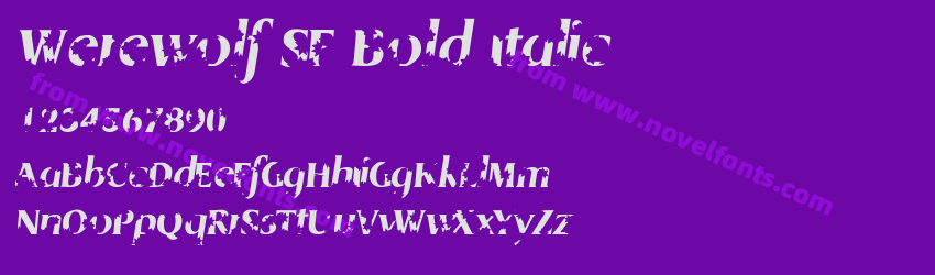 Werewolf SF Bold ItalicPreview