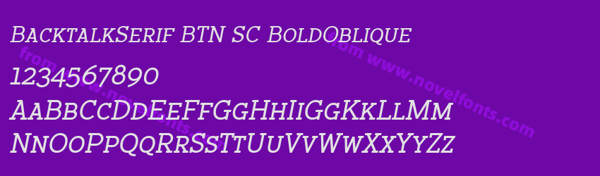 BacktalkSerif BTN SC BoldObliquePreview