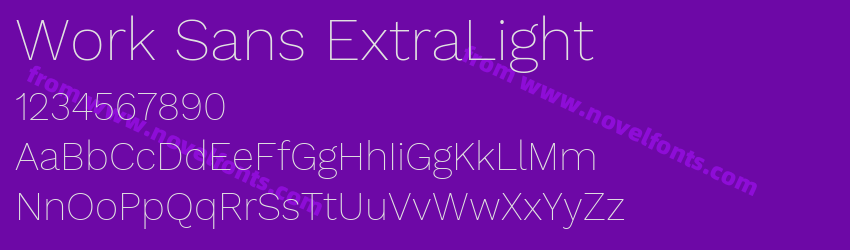 Work Sans Extra LightPreview