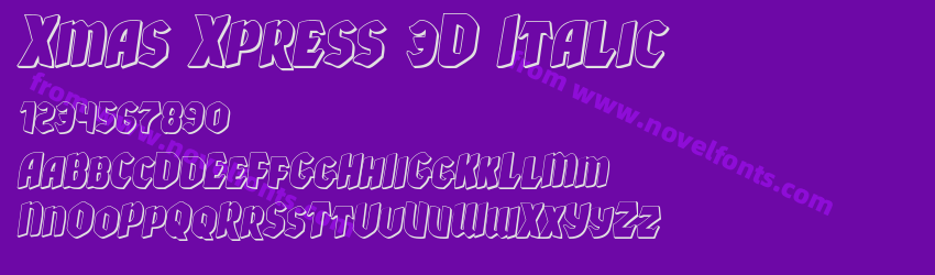 Xmas Xpress 3D ItalicPreview