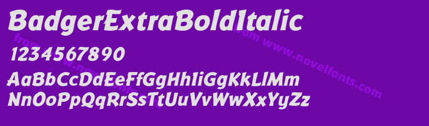 BadgerExtraBoldItalicPreview