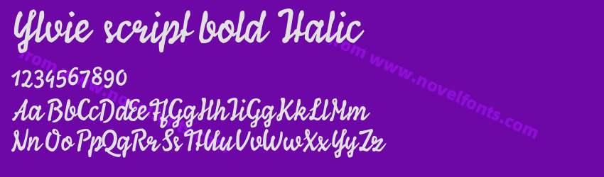 Ylvie script bold ItalicPreview