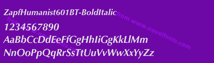 ZapfHumanist601BT-BoldItalicPreview