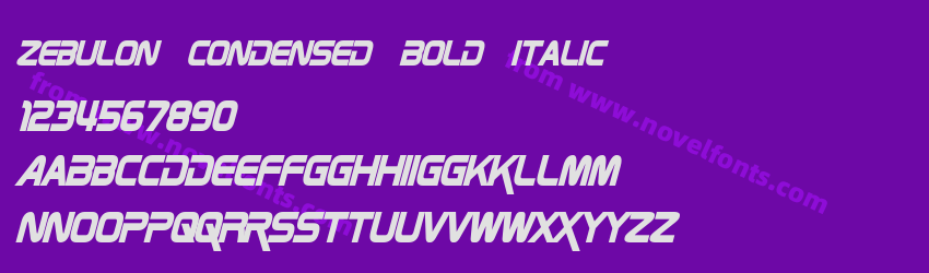 Zebulon Condensed Bold ItalicPreview