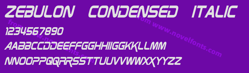 Zebulon Condensed ItalicPreview