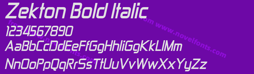 Zekton Bold ItalicPreview