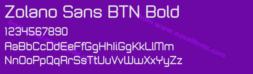 Zolano Sans BTN BoldPreview