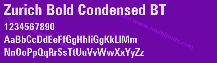 Zurich Bold Condensed BTPreview