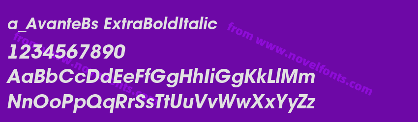 a_ Avante Bs Extra Bold ItalicPreview