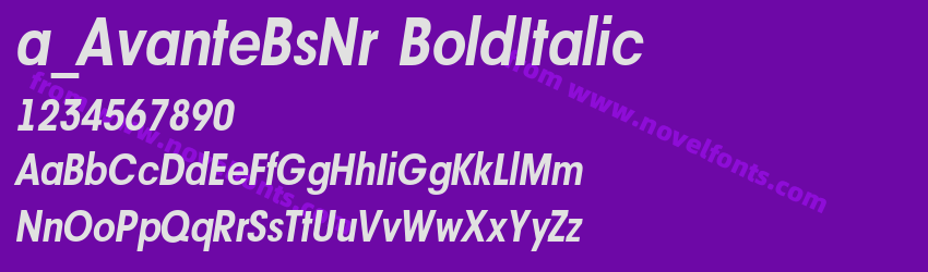 a_AvanteBsNr BoldItalicPreview