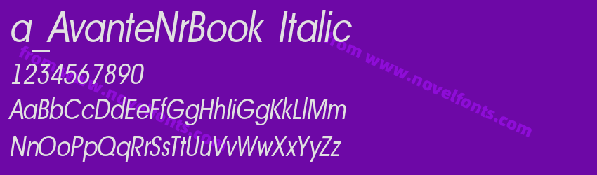 a_AvanteNrBook ItalicPreview