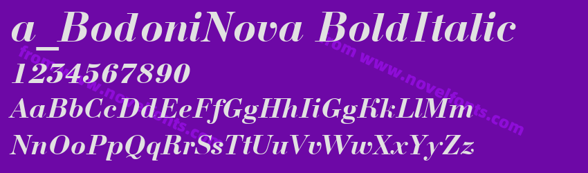 a_ Bodoni Nova Bold ItalicPreview