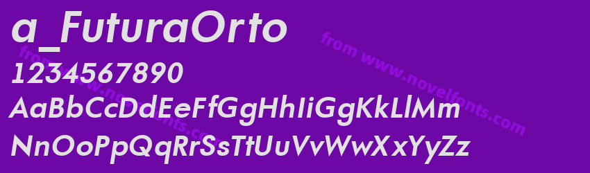 a_ Futura Orto Bold ItalicPreview