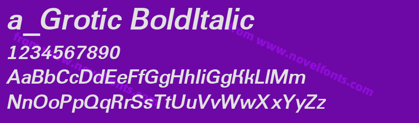 a_ Grotic Bold ItalicPreview