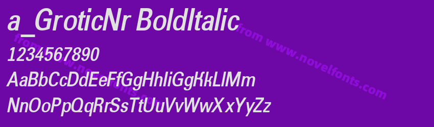 a_ Grotic Nr Bold ItalicPreview