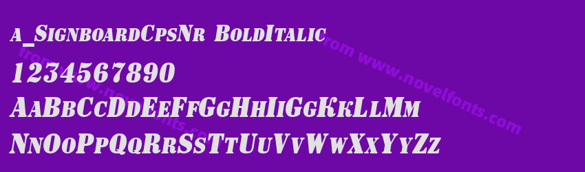 a_SignboardCpsNr BoldItalicPreview