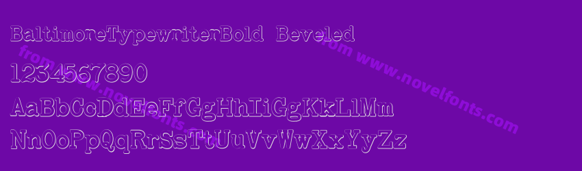 BaltimoreTypewriterBold BeveledPreview