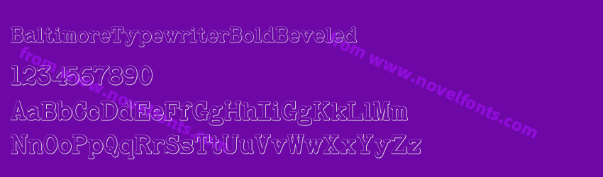 BaltimoreTypewriterBoldBeveledPreview