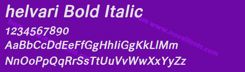 helvari Bold ItalicPreview