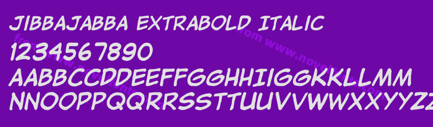 jibbajabba ExtraBold ItalicPreview