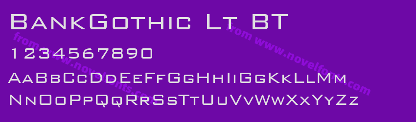 BankGothic Lt BTPreview