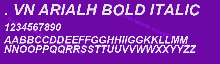 . Vn ArialH Bold ItalicPreview